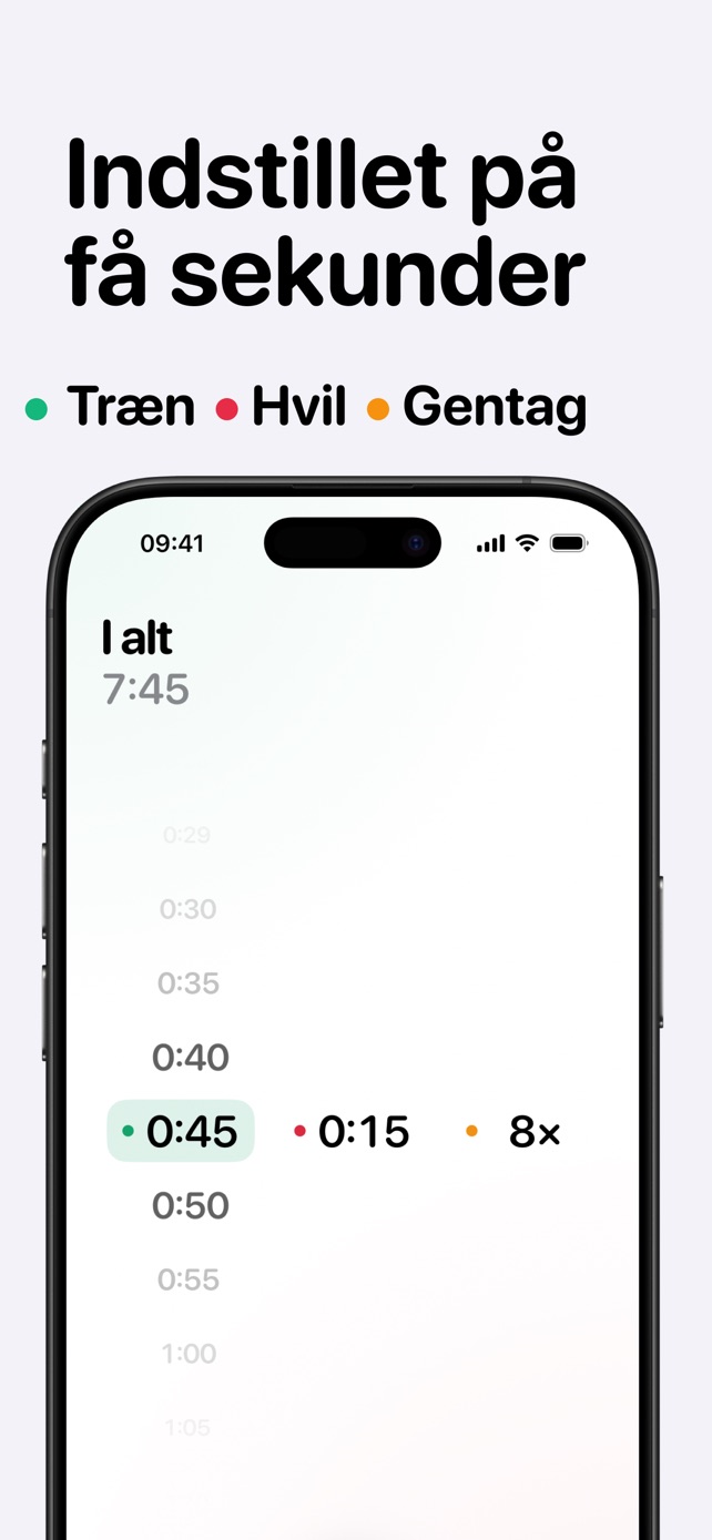 Indstillet på få sekunder