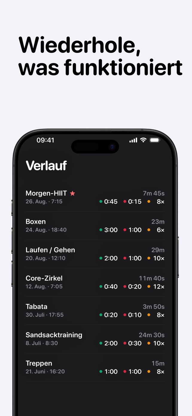 Wiederhole, was funktioniert