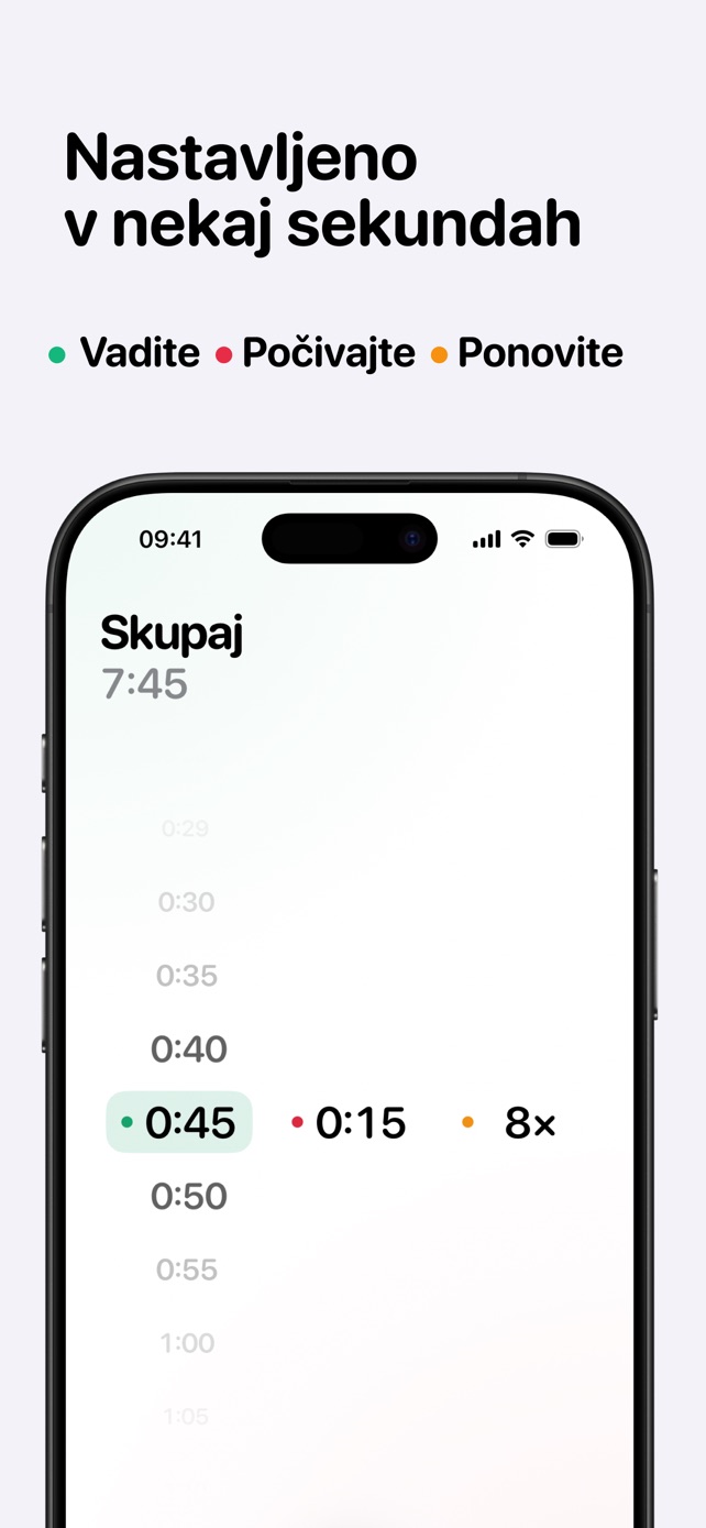 Nastavljeno v nekaj sekundah