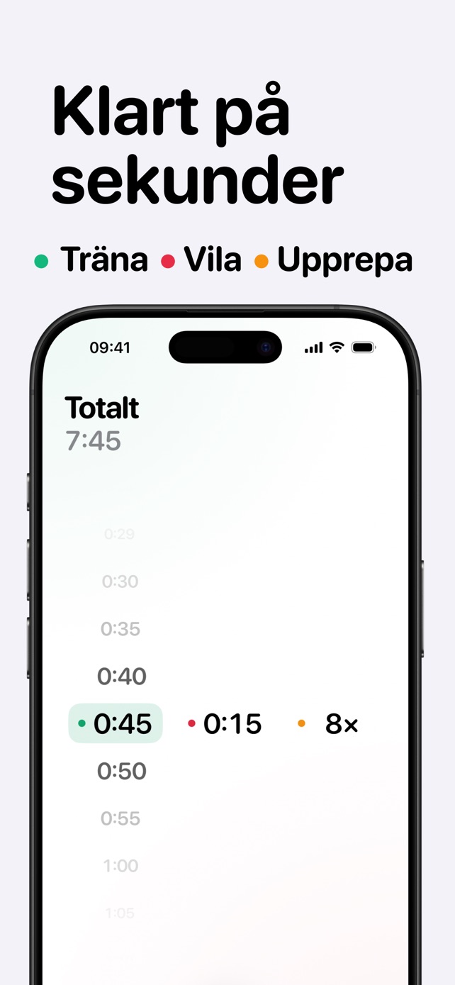 Klart på sekunder